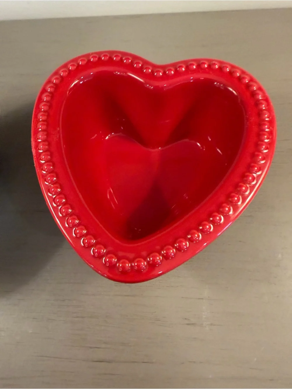 CHANTAL Valentine Heart Ramekins Set Of 2 Baking Candy Mahjong Dice Dish Gift